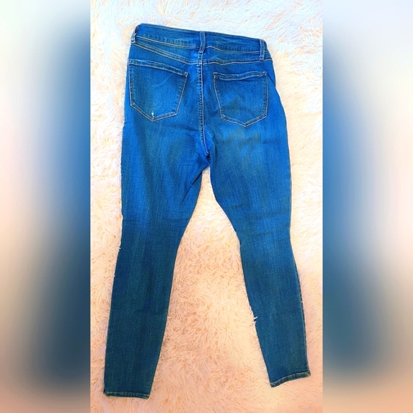 Revamped, medium washed, soft, stretchy, blue denim pants in size 5, US 8. - Picture 4 of 4